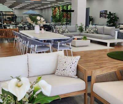 testing outdoor furniture Newcastle showroom
